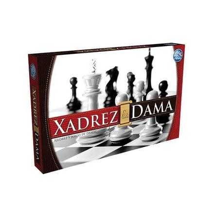 Jogo de xadrez e dama estojo com 2 gavetas - Carmella Presentes - Jogo de  Dominó, Dama e Xadrez - Magazine Luiza