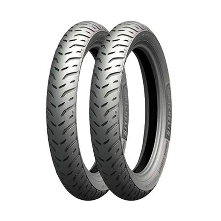 Jogo 2 Pneus de Moto Michelin 80/100-18 47S + 100/80-18 59S Pilot Street 2  TL - Pneu de Moto - Magazine Luiza