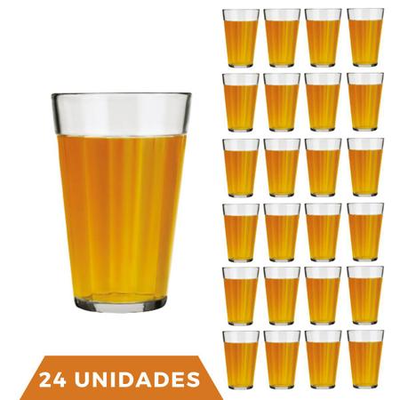 Copo Americano 450ml Nadir Jogo De Copos De Vidro Kit Com 10 Cor  Transparente