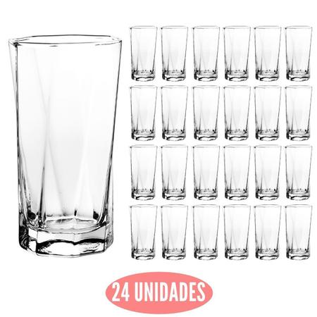 Jogo 6 Copos Chiques 359ml Mozart Drinks Vidro Agua e Suco - Cristar - Copo  de Água / Suco - Magazine Luiza