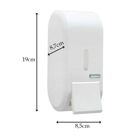 Imagem de Jogo 3 dispensers para sabão sabonete líquido álcool gel + 2 porta papel interfolhado branco urban