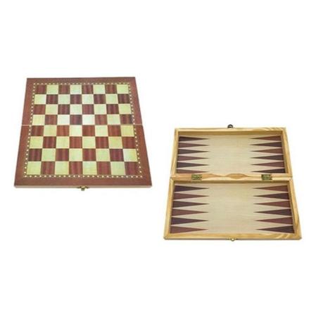 Tabuleiro De Madeira 3 Em 1 Xadrez / Dama E Gamão 29 X 29 Cm - Chess - Jogo  de Dominó, Dama e Xadrez - Magazine Luiza