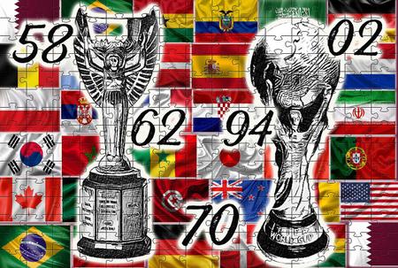 Jogo 3 Quebra-cabeças Futebol Taça da Copa do Mundo 60 peças -  Reidopendrive - Quebra Cabeça - Magazine Luiza