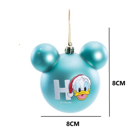 Imagem de Jogo 4 bolas coloridas natalinas turma do mickey 8cm disney