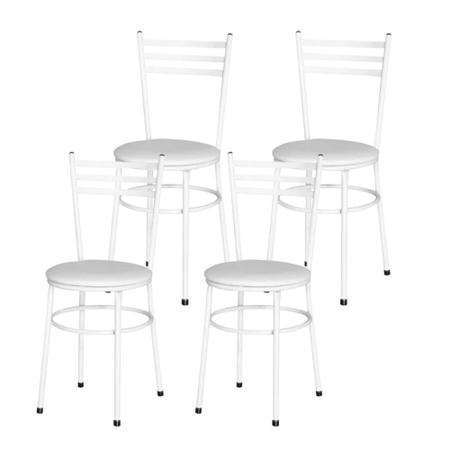 Imagem de Jogo 4 Cadeiras Para Cozinha Epoxi Branca