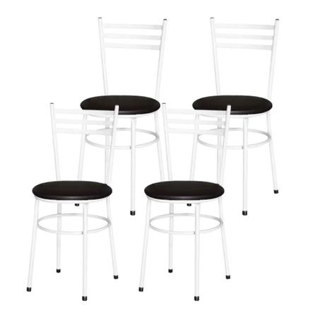 Jogo 4 Cadeiras Para Cozinha Epoxi Branca - Lamar Design - Cadeira para  Cozinha - Magazine Luiza