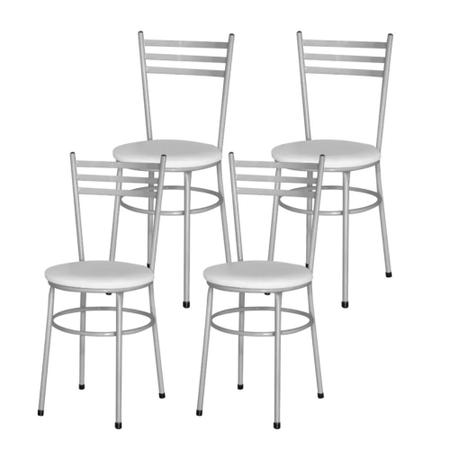 Jogo 4 Cadeiras Para Cozinha Epoxi Branca - Lamar Design - Cadeira para  Cozinha - Magazine Luiza
