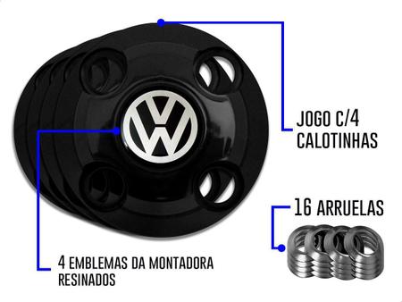 Jogo 4 Calota Centro Roda VW Parati Club P/ Roda de ferro Coquinho - GFM -  CALOTINHA - Calota de Carro - Magazine Luiza