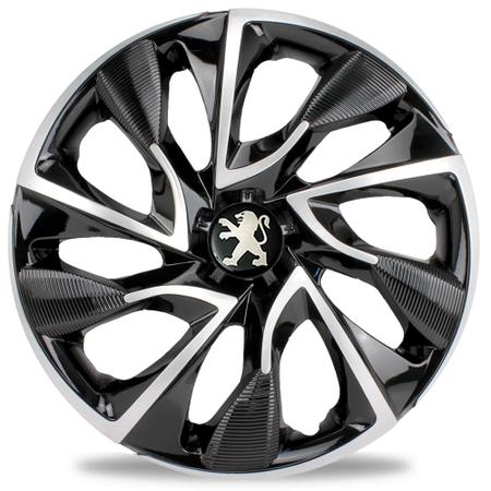 Imagem de Jogo 4 Calotas Ds4 Aro 14 Black / Silver Peugeot 208 307