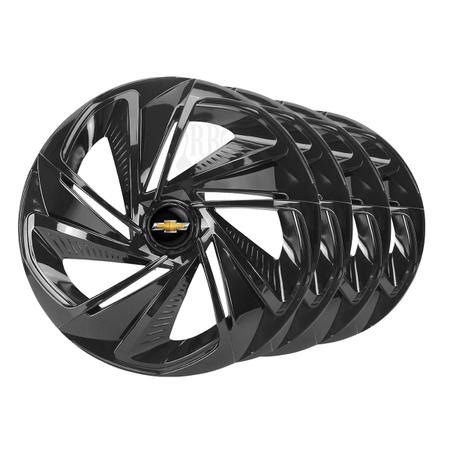 Jogo 4 Calotas Esportivas Aro 13 Nitro Black Chevrolet GM - Elitte Imagem de Jogo 4 Calotas Esportivas Aro 13 Nitro Black Chevrolet GM