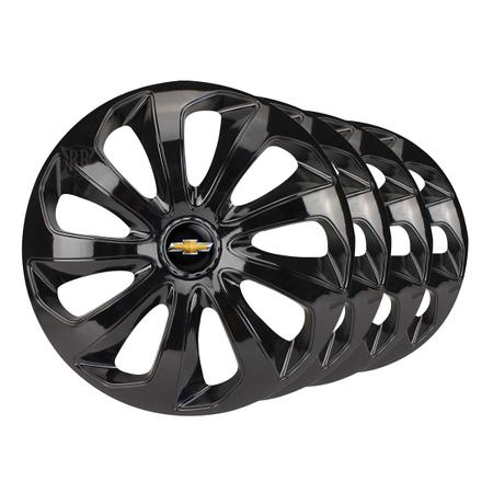 Jogo 4 Calotas Esportivas Aro 14 Velox Black Chevrolet GM - Elitte Imagem de Jogo 4 Calotas Esportivas Aro 14 Velox Black Chevrolet GM