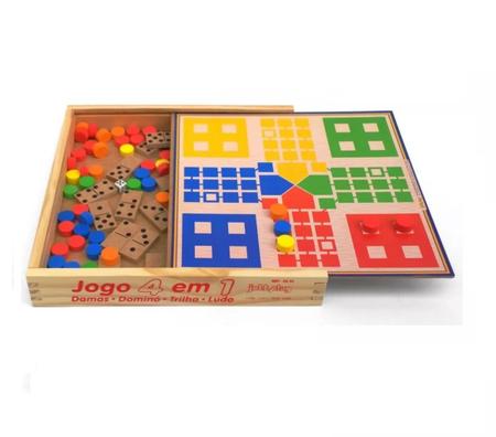 Jogo de Tabuleiro 3 Jogos Ludo, Dama e Trilha Pais e Filhos em Promoção na  Americanas