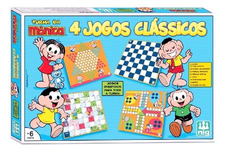 Jogo De Tabuleiro Infantil 4 Em 1 Turma Da Mônica - Nig Brinquedos