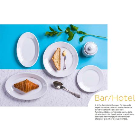 Imagem de Jogo 4 Pratos de Sobremesa Redondos 18,5cm Bar Hotel Germer em Porcelana Branca