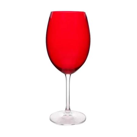 Imagem de Jogo 4 Taças de Cristal Bohemia Vinho Água Vermelha Gastro Carmim 580ml