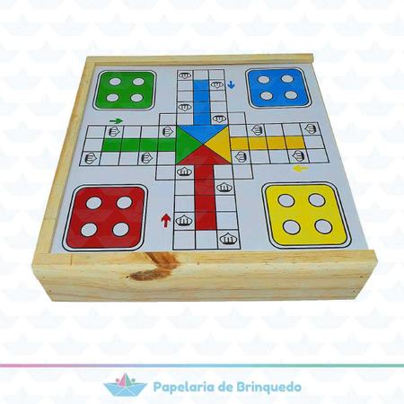 Conjunto Jogos 5x1 Dama Jogo Da Velha Ludo Trilha Xadrez