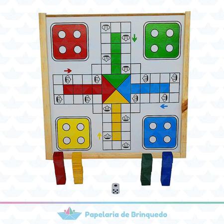 Jogo 5 em 1, Ludo, Damas, Trilha, Xadrez, Jogo da Velha