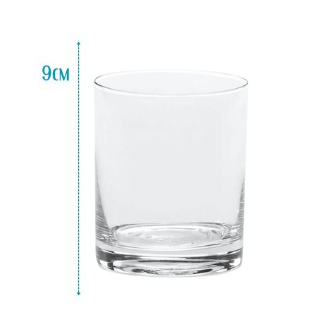 Imagem de Jogo 6 Copos Baixo De Vidro Liso Para Água Whisky Drink 310ml Dia a Dia