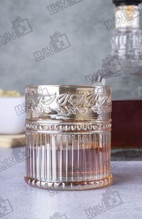 Imagem de Jogo 6 Copos Baixos De Vidro Cristal Decorado L'hermitage Água Suco Refrigerante Whisky 330ml Full26598