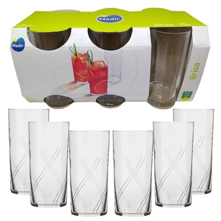 Jogo 6 Copos De Vidro 300ml Kit Diamond Água Suco Drink Caipirinha Café  Refrigerante Mesa Posta Chique em Promoção na Americanas