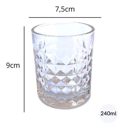 Jogo 6 Copos Whisky Egípcio Vidro Reforçado Premium Glass Copo - Desconto  no Preço