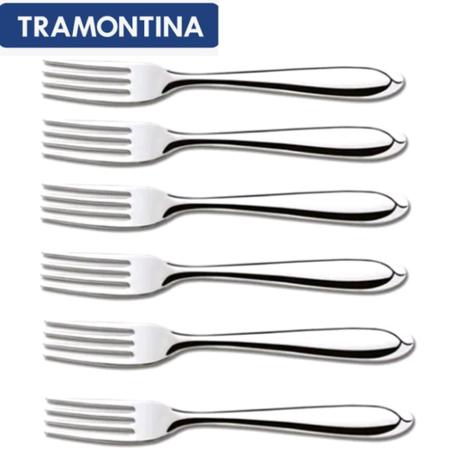 Conjunto 6 Garfos de Mesa Tramontina Laguna em Aço Inox