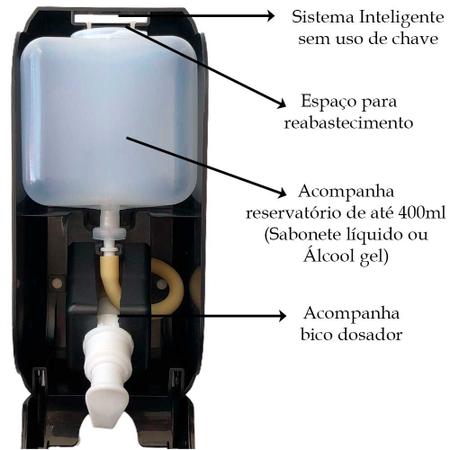 Imagem de Jogo 6 Porta Sabão Dispenser álcool gel sabonete líquido saboneteira Premisse reservatório alco