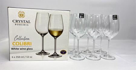 Imagem de Jogo 6 taças de Cristal Bohemia Titanium - Vinho Branco 350ml