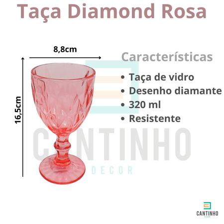 Imagem de Jogo 6 Taças de Vidro Diamond Verde 