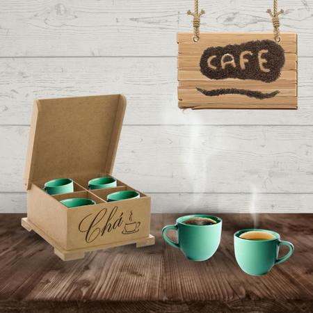Conjunto Chá e Café em Porcelana Verde