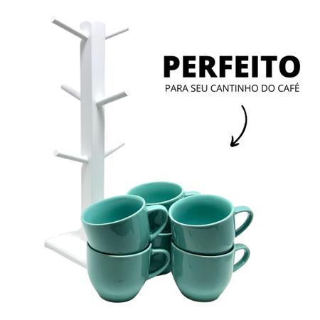 Jogo 6 Xícara Chá Café Verde 170Ml Porcelana - Mundo Da Porcelana - Xícaras  de Café - Magazine Luiza