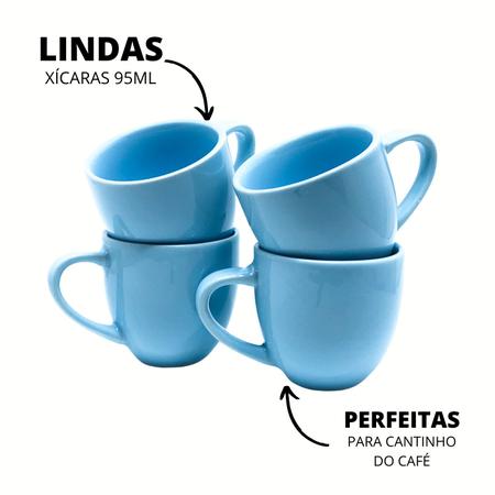 Jogo de Chá Porcelana Azul - Donna Coisinha Decor