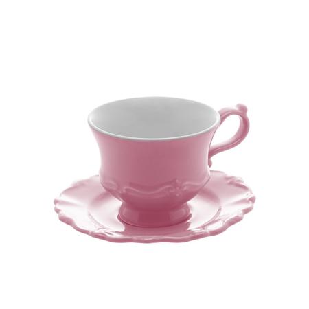 Jogo de Chá com Bule e Xícara de Porcelana - 3 Peças Branco e Rosa  Casambiente Cupcake TEA004 - Acessórios para Servir - Magazine Luiza
