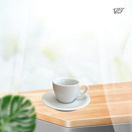 Jogo 6 Xícaras Café Coquinho 70 Ml C/ Pires Porcelana Branca - VLBJ  Inovações, Magalu Empresas