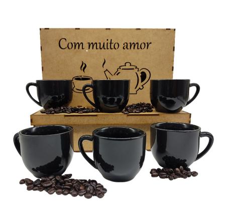 Jogo 6 Xícara Chá Café Verde 170Ml Porcelana - Mundo Da Porcelana - Xícaras  de Café - Magazine Luiza