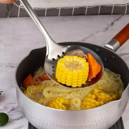 Imagem de Jogo 7 Utensílios Cozinha Aço Inox E Cabos Plásticos Preto