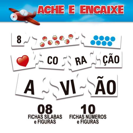 Jogo Quebra Cabeça Números e quantidades Brinquedo Educativo em Promoção na  Americanas