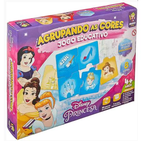 Imagem de Jogo Agrupando as Cores Princesas Brinquedo Educativo Didático Identificando as Cores Mimo Toys - 2020