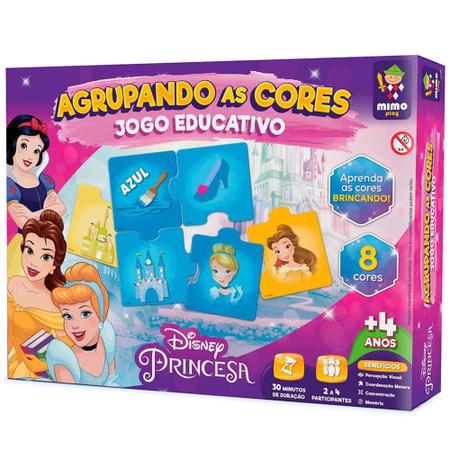 Imagem de Jogo Agrupando as Cores Princesas Brinquedo Educativo Didático Identificando as Cores Mimo Toys - 2020