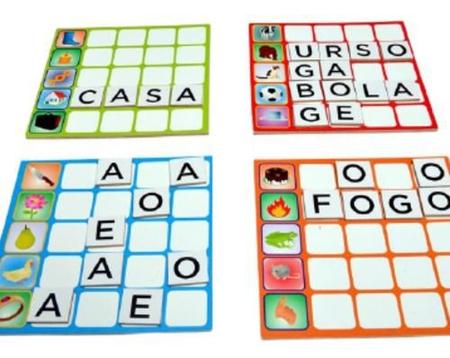 Jogo Bingo Silábico.  Bingo educativo de alfabetização, Bingo de palavras,  Bingo