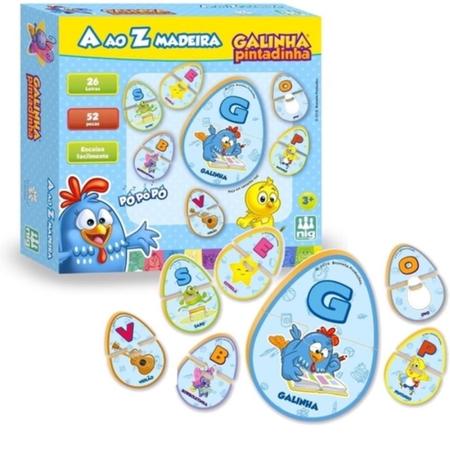 Jogo Infantil Galinha Pintadinha A Ao Z Madeira Nig