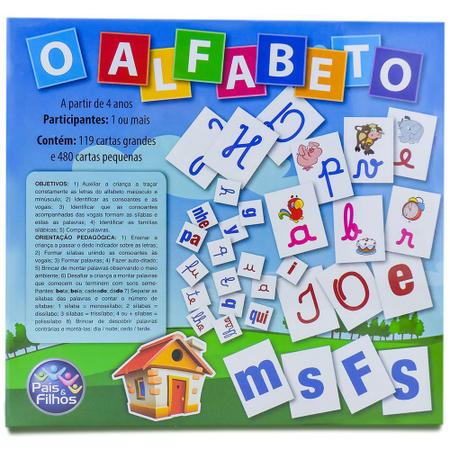 Jogo Educativo O Alfabeto - Pais & Filhos - lojasmel