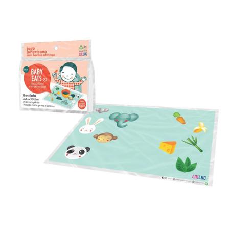 Jogo Americano Descartável Com Adesivo Baby Eats 8und Likluc