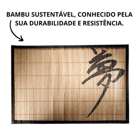 Imagem de Jogo Americano de Mesa Japonês de Bambu e Tecido