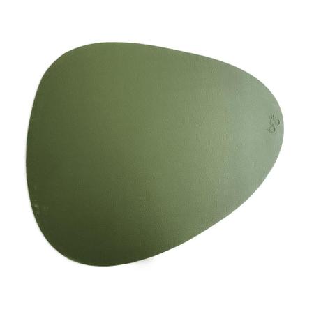 Jogo americano nuvem dupla face verde oliva/bege em couro sintético Óga