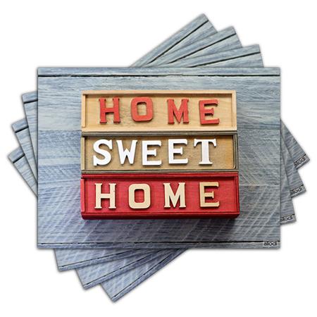 Jogo Americano - Home Sweet Home com 4 peças - 946Jo - Allodi Imagem de Jogo Americano - Home Sweet Home com 4 peças - 946Jo