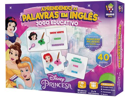 Jogo Aprendendo Inglês Didático Princesas Disney Mimo Toys