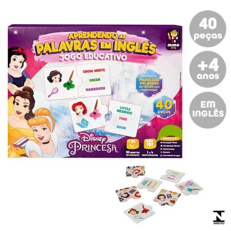 Jogo Aprendendo Inglês Didático Princesas Disney Mimo Toys