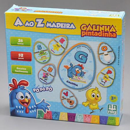 Jogo A Ao Z Galinha Pintadinha Educativo 52 Peças Madeira - Nig - Jogos  Educativos - Magazine Luiza