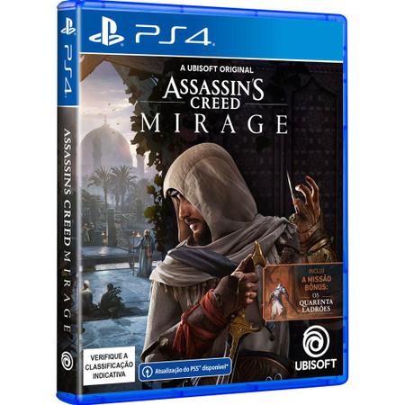 Jogo Assassin's Creed Mirage Ps4 Midia Fisica PT BR Original - Ubisoft -  Jogos de Ação - Magazine Luiza